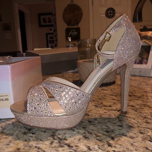 Champagne and Jewel Special Occasion Heels - Picture 5 of 7